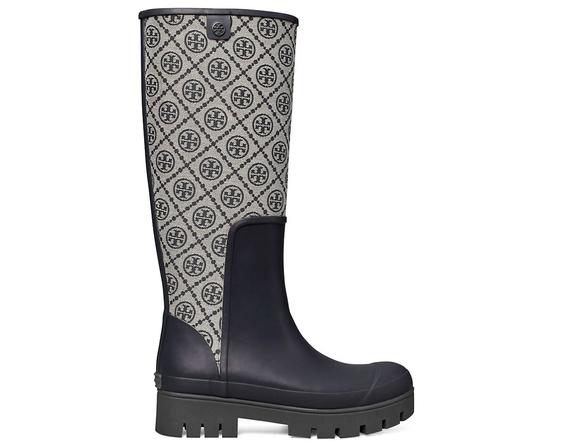 TORY BURCH Shoes - NEW TORY BURCH t monogram logo rubber foul weather boot in navy blue monogram